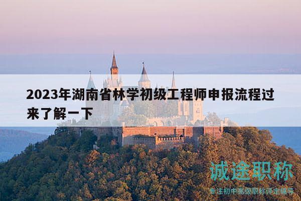 2023年湖南省林學(xué)初級(jí)工程師申報(bào)流程過來了解一下