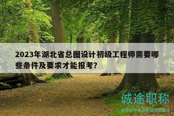 2023年湖北省總圖設(shè)計(jì)初級工程師需要哪些條件及要求才能報(bào)考？