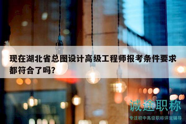 現(xiàn)在湖北省總圖設(shè)計(jì)高級(jí)工程師報(bào)考條件要求都符合了嗎？