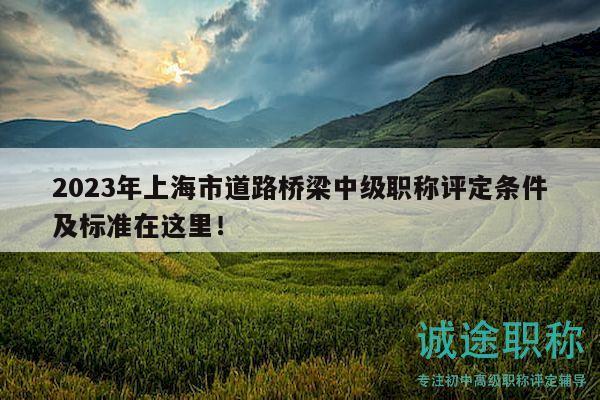 2023年上海市道路橋梁中級(jí)職稱評(píng)定條件及標(biāo)準(zhǔn)在這里！