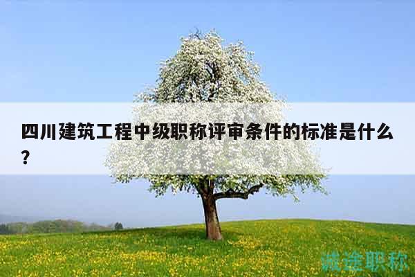 四川建筑工程中級(jí)職稱評(píng)審條件的標(biāo)準(zhǔn)是什么？