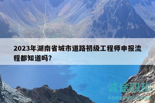 2023年湖南省城市道路初級工程師申報(bào)流程都知道嗎？