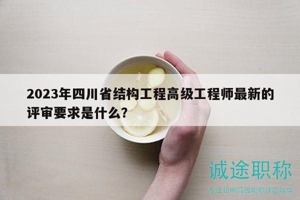 2023年四川省結(jié)構(gòu)工程高級工程師最新的評審要求是什么？