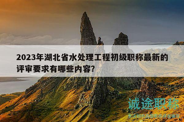 2023年湖北省水處理工程初級職稱最新的評審要求有哪些內(nèi)容？