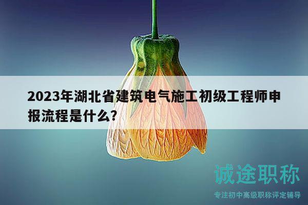 2023年湖北省建筑電氣施工初級工程師申報流程是什么？