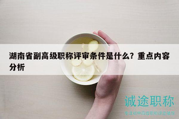 湖南省副高級(jí)職稱評(píng)審條件是什么？重點(diǎn)內(nèi)容分析