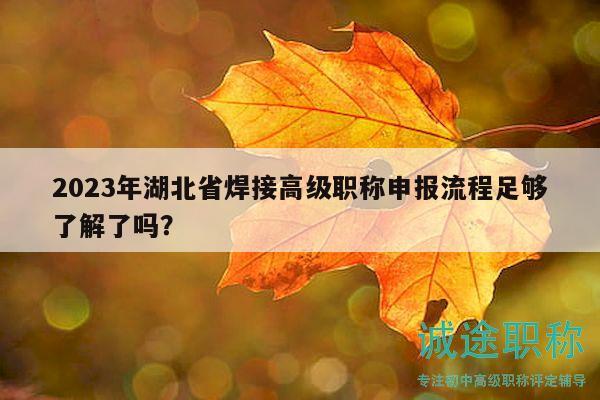 2023年湖北省焊接高級職稱申報流程足夠了解了嗎？