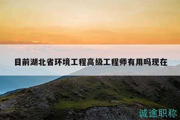 目前湖北省環(huán)境工程高級工程師有用嗎現(xiàn)在