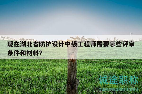 現(xiàn)在湖北省防護(hù)設(shè)計(jì)中級(jí)工程師需要哪些評(píng)審條件和材料？