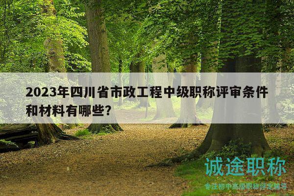 2023年四川省市政工程中級(jí)職稱評(píng)審條件和材料有哪些？