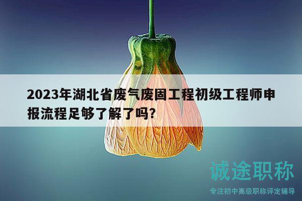 2023年湖北省廢氣廢固工程初級工程師申報流程足夠了解了嗎？