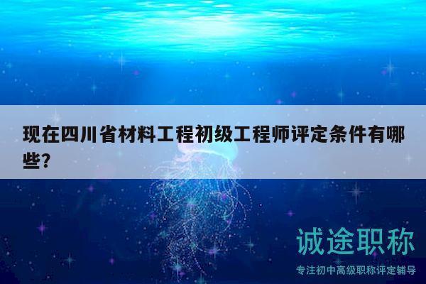 現(xiàn)在四川省材料工程初級工程師評定條件有哪些？