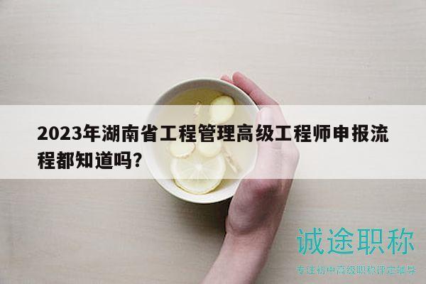 2023年湖南省工程管理高級工程師申報流程都知道嗎？
