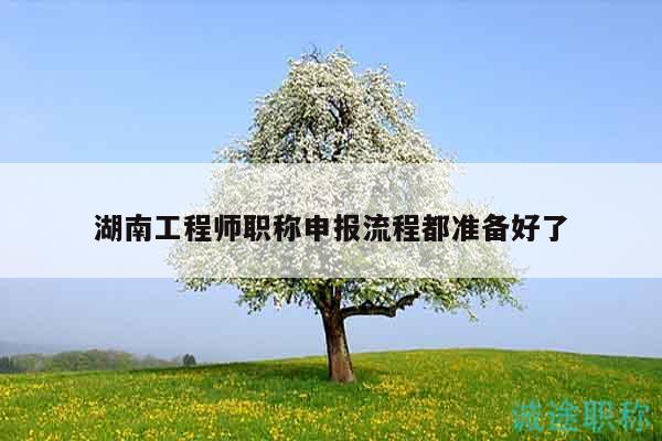 湖南工程師職稱申報流程都準備好了