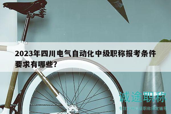 2023年四川電氣自動(dòng)化中級(jí)職稱報(bào)考條件要求有哪些？