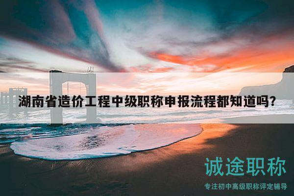 湖南省造價工程中級職稱申報流程都知道嗎？