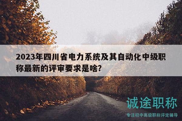 2023年四川省電力系統(tǒng)及其自動化中級職稱最新的評審要求是啥？
