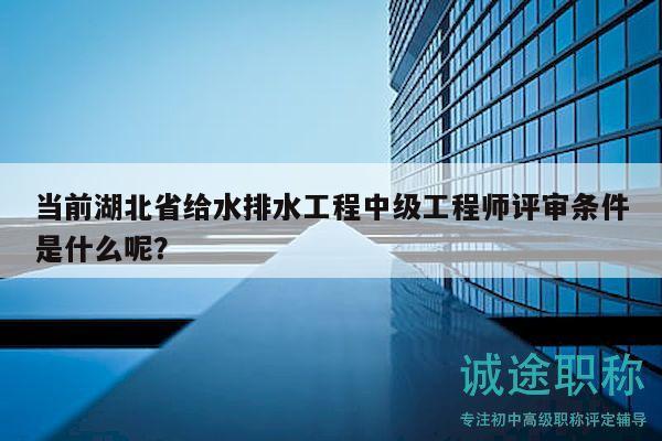 當前湖北省給水排水工程中級工程師評審條件是什么呢？