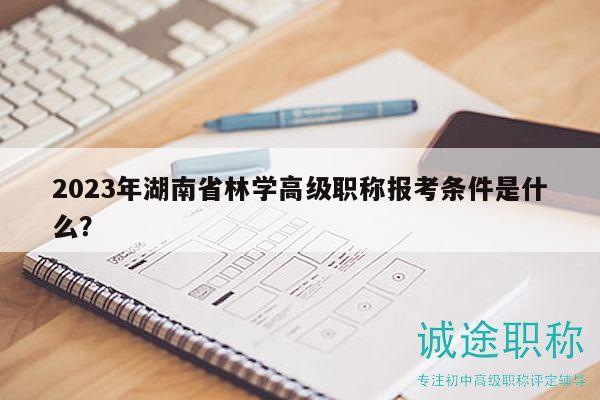 2023年湖南省林學(xué)高級(jí)職稱報(bào)考條件是什么？