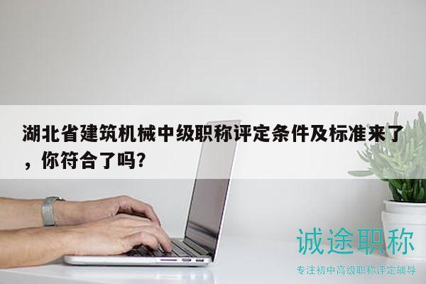 湖北省建筑機械中級職稱評定條件及標準來了，你符合了嗎？