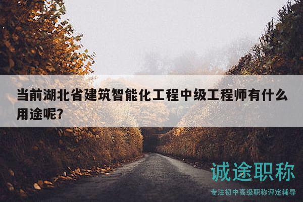 當(dāng)前湖北省建筑智能化工程中級(jí)工程師有什么用途呢？