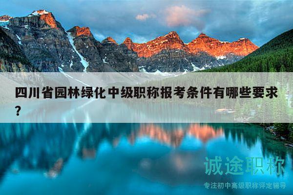 四川省園林綠化中級職稱報考條件有哪些要求？