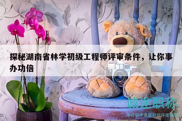 探秘湖南省林學(xué)初級工程師評審條件，讓你事辦功倍