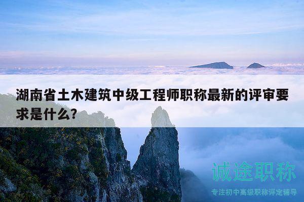湖南省土木建筑中級(jí)工程師職稱最新的評(píng)審要求是什么？