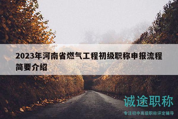 2023年河南省燃氣工程初級職稱申報流程簡要介紹