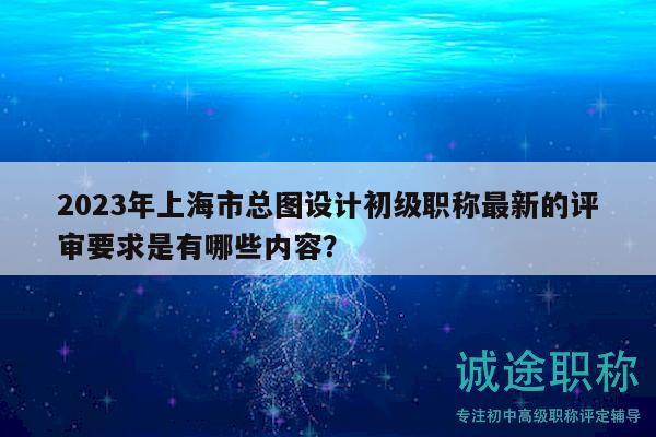 2023年上海市總圖設計初級職稱最新的評審要求是有哪些內容？