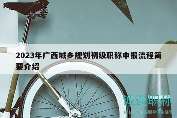 2023年廣西城鄉(xiāng)規(guī)劃初級(jí)職稱申報(bào)流程簡要介紹