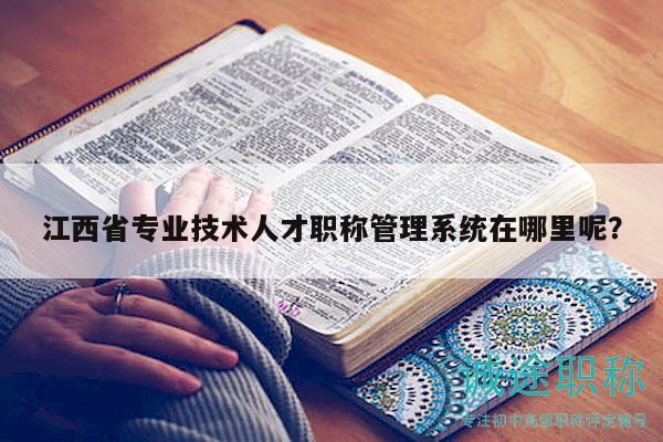 江西省專業(yè)技術(shù)人才職稱管理系統(tǒng)在哪里呢？