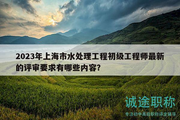 2023年上海市水處理工程初級工程師最新的評審要求有哪些內(nèi)容？