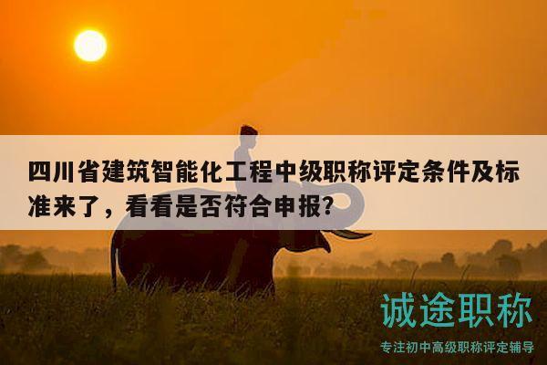 四川省建筑智能化工程中級(jí)職稱(chēng)評(píng)定條件及標(biāo)準(zhǔn)來(lái)了，看看是否符合申報(bào)？