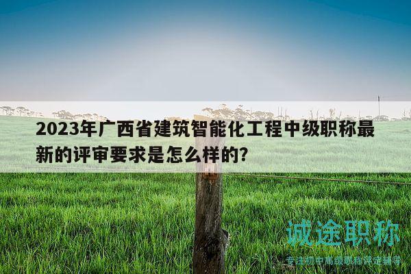 2023年廣西省建筑智能化工程中級職稱最新的評審要求是怎么樣的？