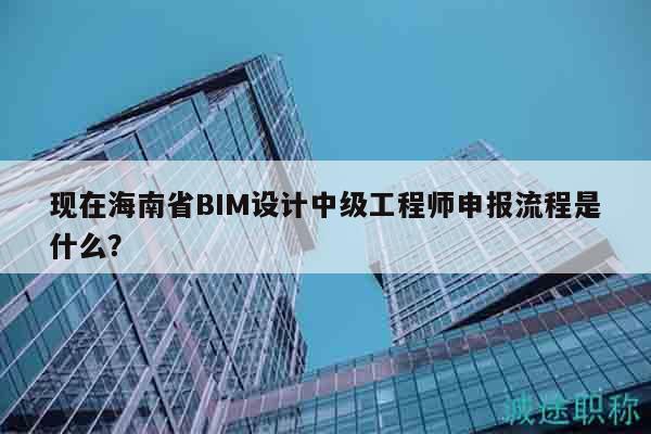 現(xiàn)在海南省BIM設(shè)計中級工程師申報流程是什么？