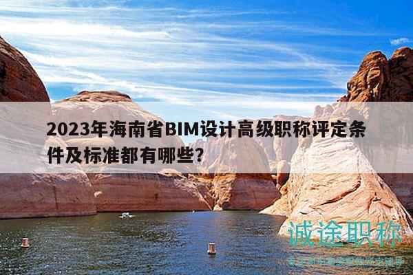 2023年海南省BIM設(shè)計(jì)高級職稱評定條件及標(biāo)準(zhǔn)都有哪些？