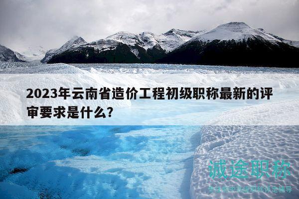 2023年云南省造價工程初級職稱最新的評審要求是什么？