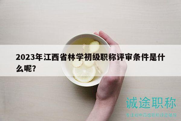 2023年江西省林學(xué)初級職稱評審條件是什么呢？