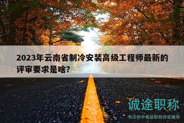 2023年云南省制冷安裝高級工程師最新的評審要求是啥？