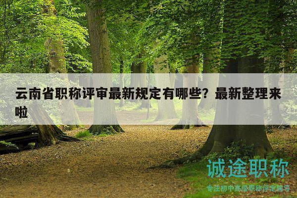 云南省職稱評審最新規(guī)定有哪些？最新整理來啦