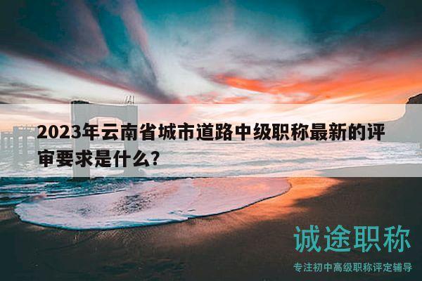 2023年云南省城市道路中級職稱最新的評審要求是什么？