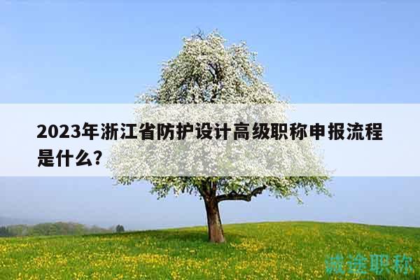 2023年浙江省防護(hù)設(shè)計(jì)高級(jí)職稱(chēng)申報(bào)流程是什么？