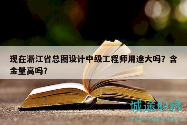 現(xiàn)在浙江省總圖設計中級工程師用途大嗎？含金量高嗎？