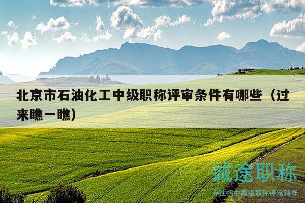 北京市石油化工中級(jí)職稱評(píng)審條件有哪些（過(guò)來(lái)瞧一瞧）