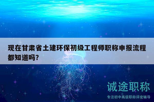 現(xiàn)在甘肅省土建環(huán)保初級(jí)工程師職稱(chēng)申報(bào)流程都知道嗎？