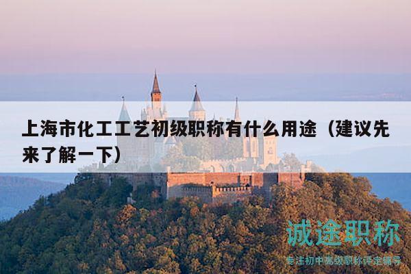 上海市化工工藝初級職稱有什么用途（建議先來了解一下）