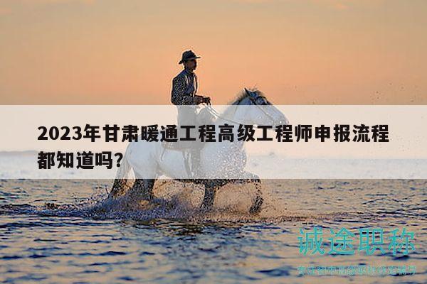 2023年甘肅暖通工程高級工程師申報流程都知道嗎？