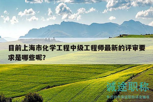目前上海市化學(xué)工程中級工程師最新的評審要求是哪些呢？