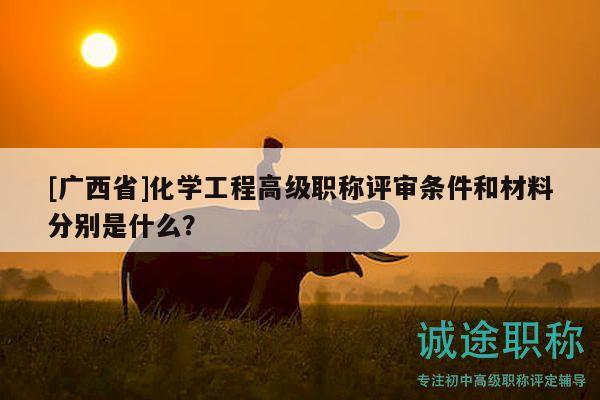 [廣西省]化學(xué)工程高級(jí)職稱評(píng)審條件和材料分別是什么？